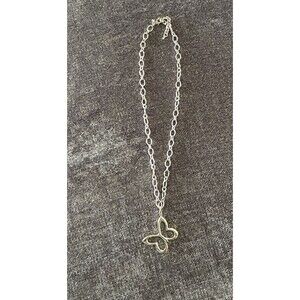 Attitudes by Renee Butterfly Pendant Necklace and Eyeglass Holder Goldtone QVC